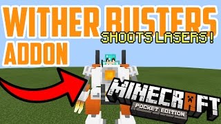 DESTRUCTIVE ROBOTS IN MCPE ! - Minecraft Pocket Edition Wither Buster Combat Addon Showcase screenshot 4