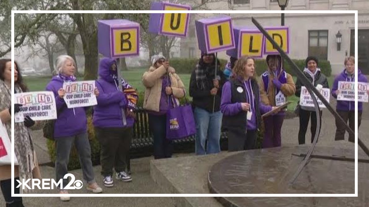 Advocates rally to support childcare providers in Olympia