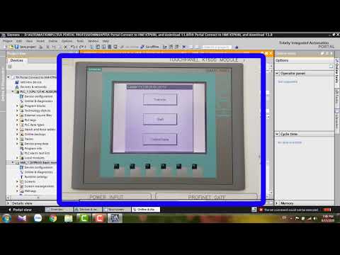 Connect between PLC S7-1200 & HMI, How to download from TIA Portal to HMI