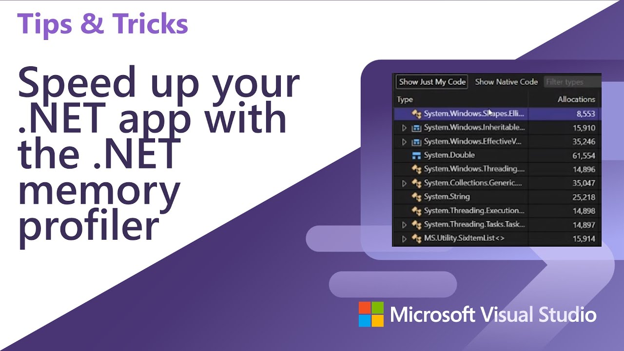 Speed up your .NET app with the .NET memory profilers in Visual Studio 2022  - YouTube