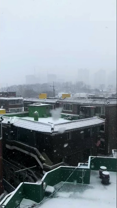 salju hari ini di incheon 🌨❄ ⁉️korea selatan #shorts