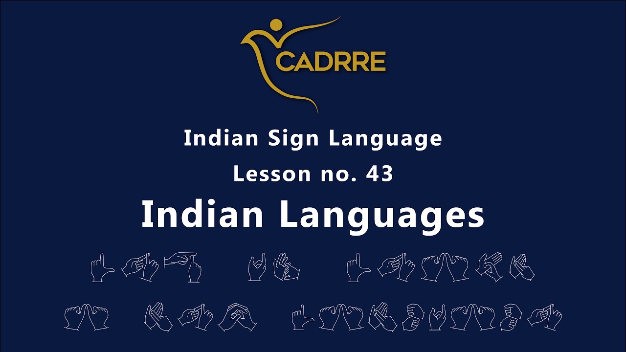 Indian Sign Language Learning Module Learn Indian Sign Language | Lesson 43 | Languages Part 1 - YouTube