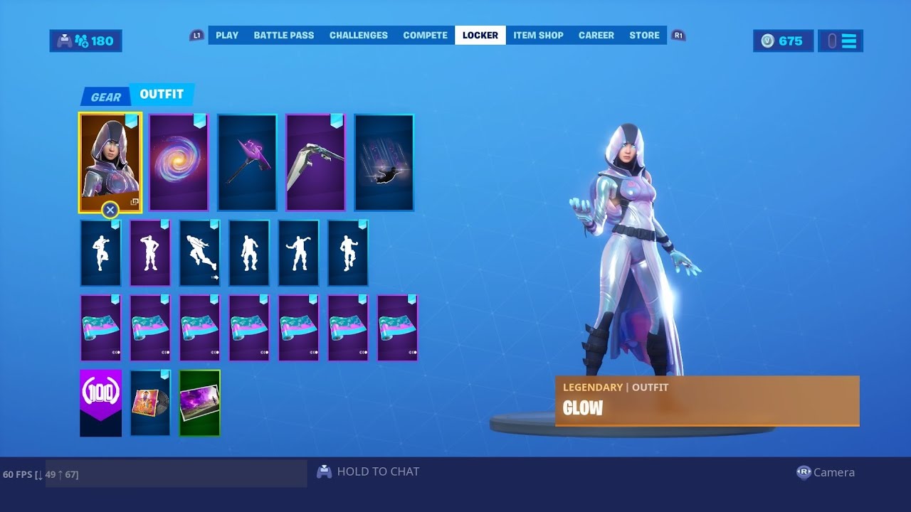 New glow skin and levitate emote showcase with scenario fortnite battle royal