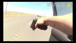 Grant County shootout between police, wanted man shown on bodycam footage