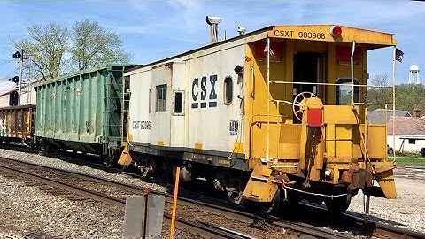 Caboose Leading Remote Control Freight Train, CSX Operation Red Block Caboose