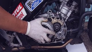 CBR 125R Oil Filter & Clutch Replace [English Subtitle]