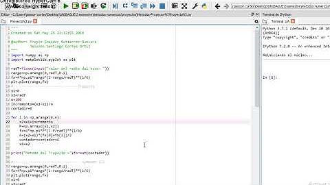 Metodos Numericos. Python Spyder. Integracion Numerica.