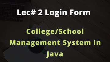 Login Form Design in Java NetBeans Part-1 College Management System