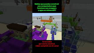 Computadora que funciona con agua y Creepers #minecraft #redstone #logicgates #minecrafttecnico