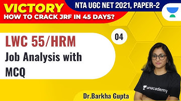UGC NET 2021 | VICTORY Course | LWC-55 /HRM by Dr. Barkha Gupta | Job Analysis with MCQ
