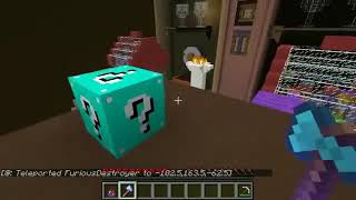 PopularMMOs Pat and Jen Minecraft CRAZY BLUE LUCKY BLOCK HOUSE INVADERS!!!Modded Mini Game