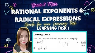 RATIONAL EXPONENTS| LEARNING TASK 1