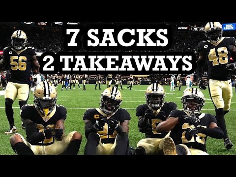Saints Defense RELENTLESS vs. Panthers w/ 7 Sacks & 2 Takeaways!