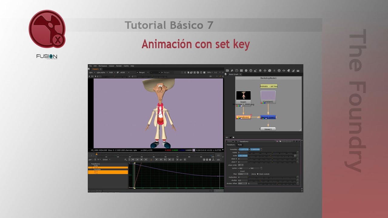 Nuke Key Tutorial The Foundry Nuke - Animación (Set Key) - YouTube
