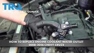 Engine Coolant Housing Water Outlet with Hose for Chevrolet Cruze