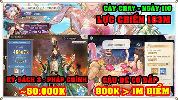 Tam Quốc Huyễn Tướng VNG | NGÀY 110 | ĐỘI HÌNH KỲ SÁCH 3 PHÁP CHÍNH 50.000K & CẬU BÉ CƠ BẮP 1M ĐIỂM