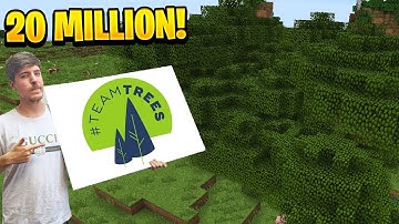 Planting 20,000,000 trees in Minecraft because MrBeast said to #TeamTrees