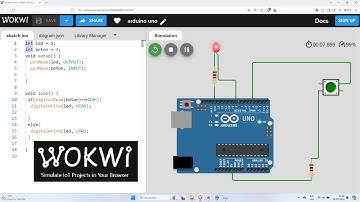 Simular Arduino con Wokwi: Encender led con un pulsador