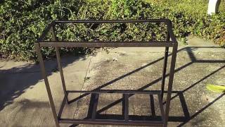 In this video I show you step by step how to refinish an old, rusted, previously sprayed painted, wrought iron aquarium stand.