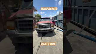 Highest price I have ever been paid on bright & shiny #shorts #shortvideo #copper #money #scraplife