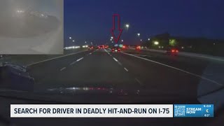 The Florida Highway Patrol is searching for a vehicle that caused a fatal wreck on I-75