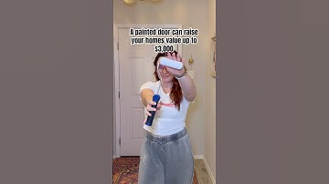 A POP of Paint = A POP in value🩵🚪#shorts #flip #home #projects #diy #homehacks #paintedhome #door