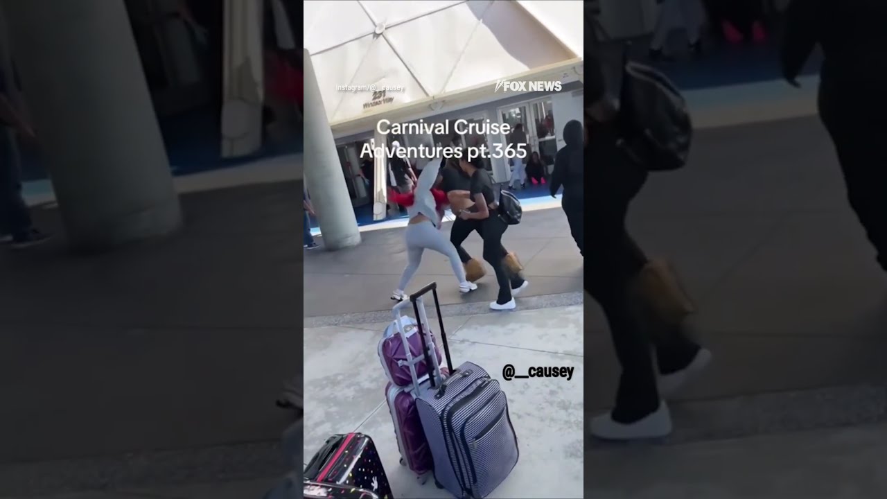 Cruise Bruise Passengers Throw Punches Outside Boarding Zone Shorts Viral Foxnews Brawl