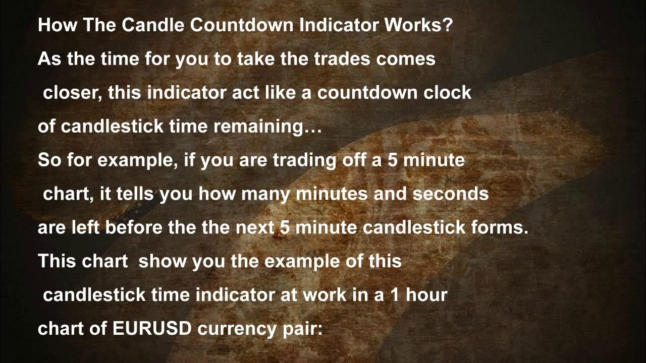 Mt4 Candle Time Indicator Tells You Candlestick Time Remaining YouTube