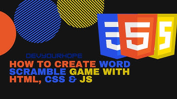 How to Create Word Scramble Game with HTML, CSS & JS