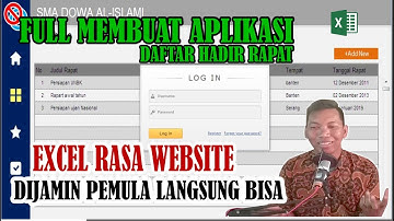 FULL MEMBUAT APLIKASI DAFTAR HADIR VERSI WEB DENGAN EXCEL#PART2