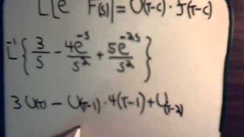 Differential Equations: Unit Step Function - Inverse LaPlace Transform Example #1