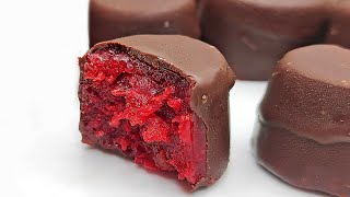 Healthy cherry sweets in chocolate without sugar | Simple homemade recipe