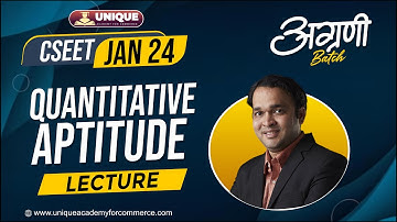 Free Online Lectures CSEET | CSEET  |  Quantitative Aptitude | L - 17 | CMA Pushkaraj Sir