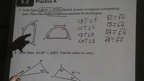 5-2: Congruent Polygons Examples