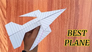 How To Make Paper Airplanes That Flies Very Far Make A Fast Speed Plane The Best Plane Resimi