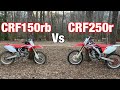 CRF250R vs CRF150RB | side by side comparison