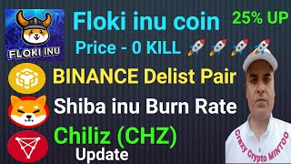 Floki Inu PUMP || 🚨Shiba inu & Chiliz Update || BINANCE Delist Token || Crazy Crypto MINTOO