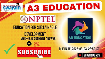 NPTEL Education for Sustainable Development Week 6 Assignment Answers Solution Quiz | 2025 - Jan