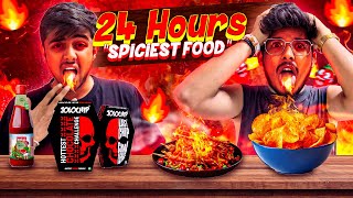 Eating Only Spicy Food 🌶️ For 24 Hours 🥵 | Eating Worlds Spiciest Pani Puri 😱 - Mann Vlogs