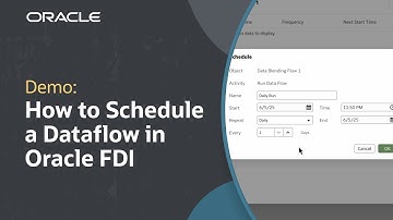 How to Schedule a Dataflow in Oracle Fusion Data Intelligence