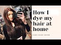HOW I DYE MY HAIR AT HOME - DARK CHERRY BROWN | Chloe Zadori