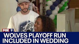 Newlywed Couple Incorporates Wolves Playoff Run Into Wedding Plans
