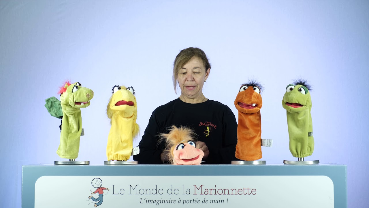 Marionnette Petit Gregor Le Dragon Dans Son œuf - Bouche Mobile - Pour Enfants Et Adultes - Lavable 30°C