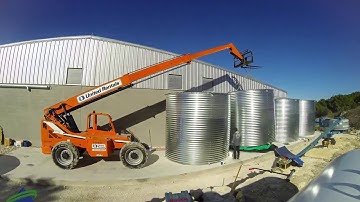 Rainwater Collection Tank Construction - Commercial Rainwater Harvesting System | IWS