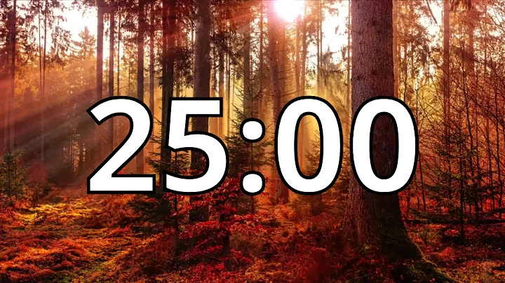 25 Minute Autumn/Fall  Countdown Timer With Music and Alarm (Simple Beep)