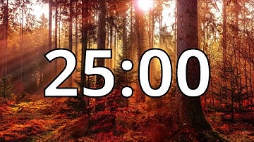25 Minute Autumn/Fall  Countdown Timer With Music and Alarm (Simple Beep)