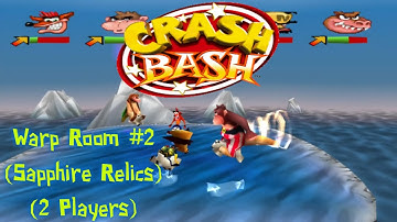 [PSX Longplay] Crash Bash (2 Players) - Warp Room #2 (Sapphire Relics)