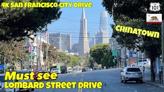 San Francisco's Hidden Gems:  Epic Driving Adventure Through Iconic Streets and Neighborhoods in 4k.