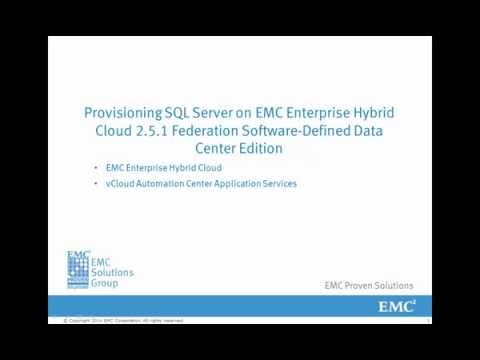 Provisioning SQL Server on EHC 2.5.1