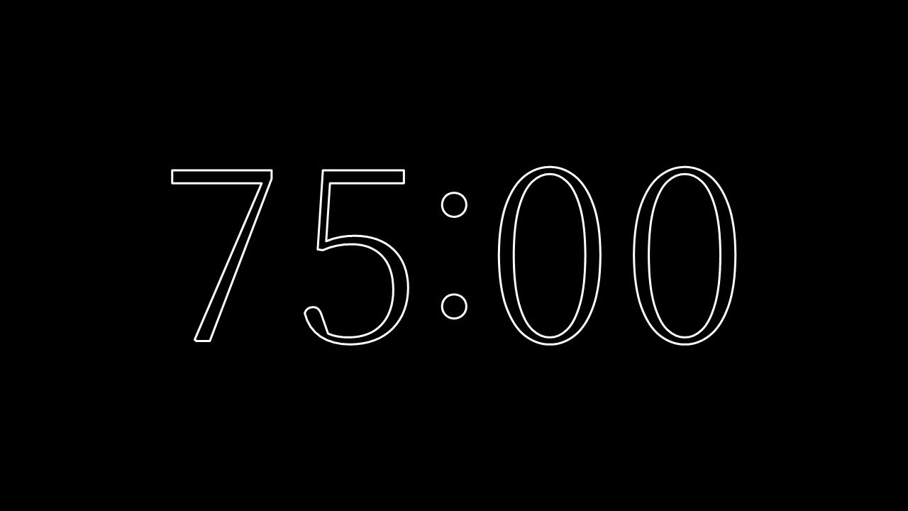 75 Minute Countdown Timer YouTube